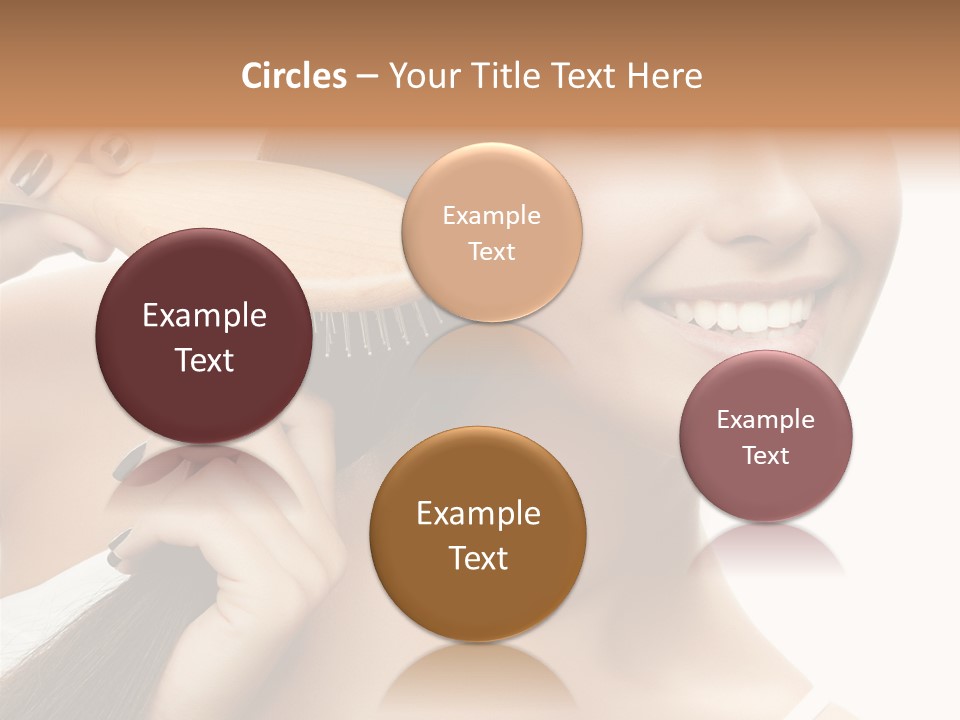 Happiness Hairdo Toothy Smile PowerPoint Template