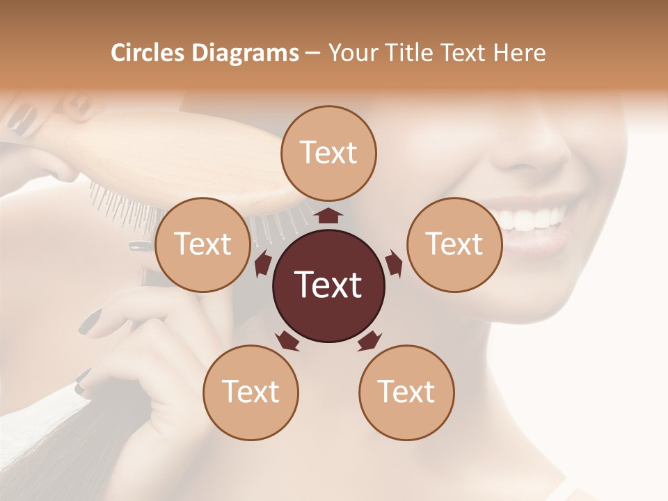 Happiness Hairdo Toothy Smile PowerPoint Template