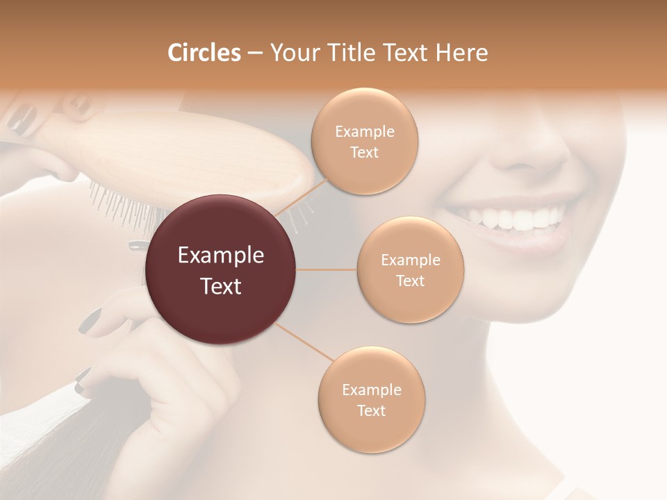 Happiness Hairdo Toothy Smile PowerPoint Template