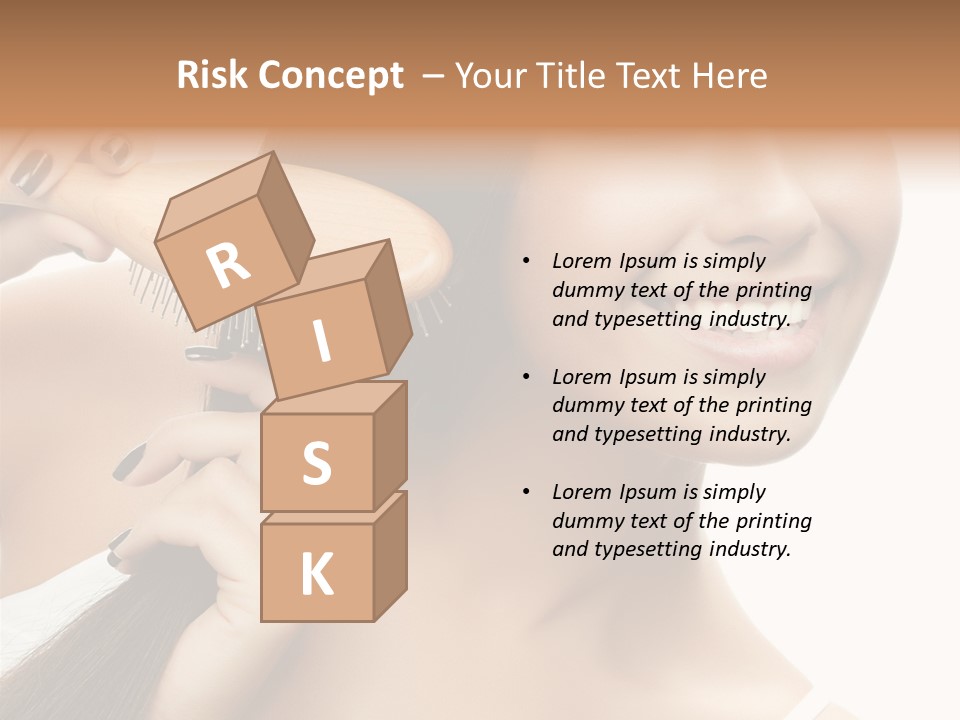 Happiness Hairdo Toothy Smile PowerPoint Template