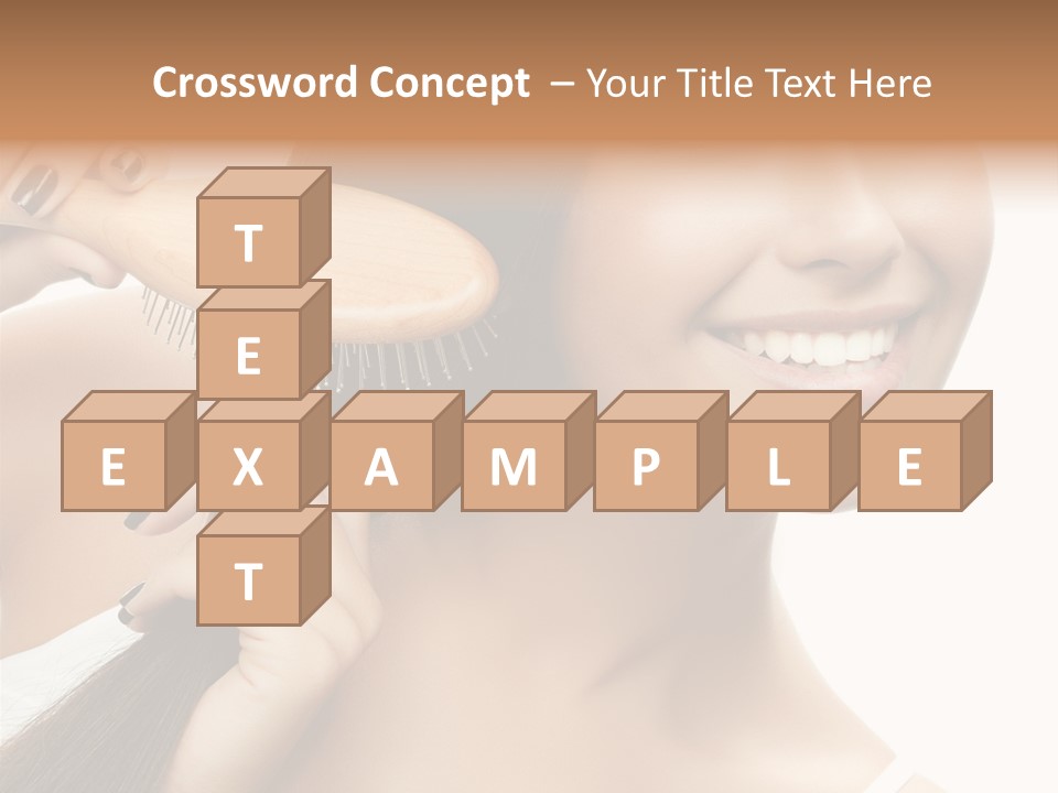 Happiness Hairdo Toothy Smile PowerPoint Template