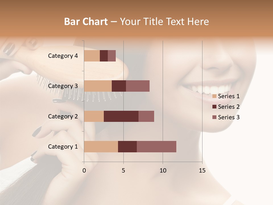 Happiness Hairdo Toothy Smile PowerPoint Template