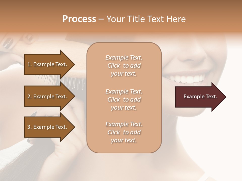 Happiness Hairdo Toothy Smile PowerPoint Template