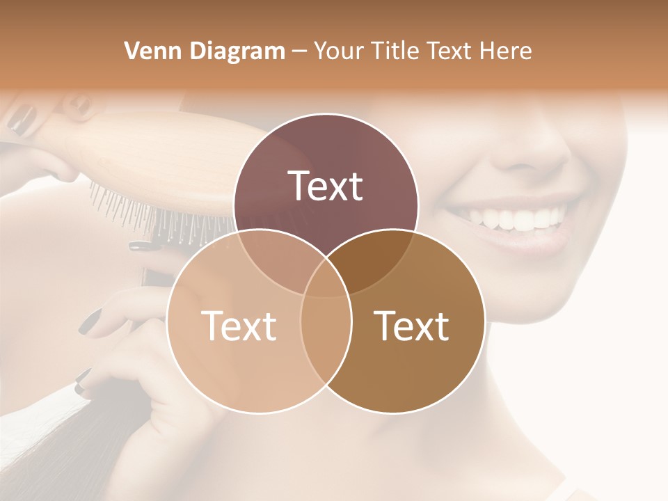 Happiness Hairdo Toothy Smile PowerPoint Template