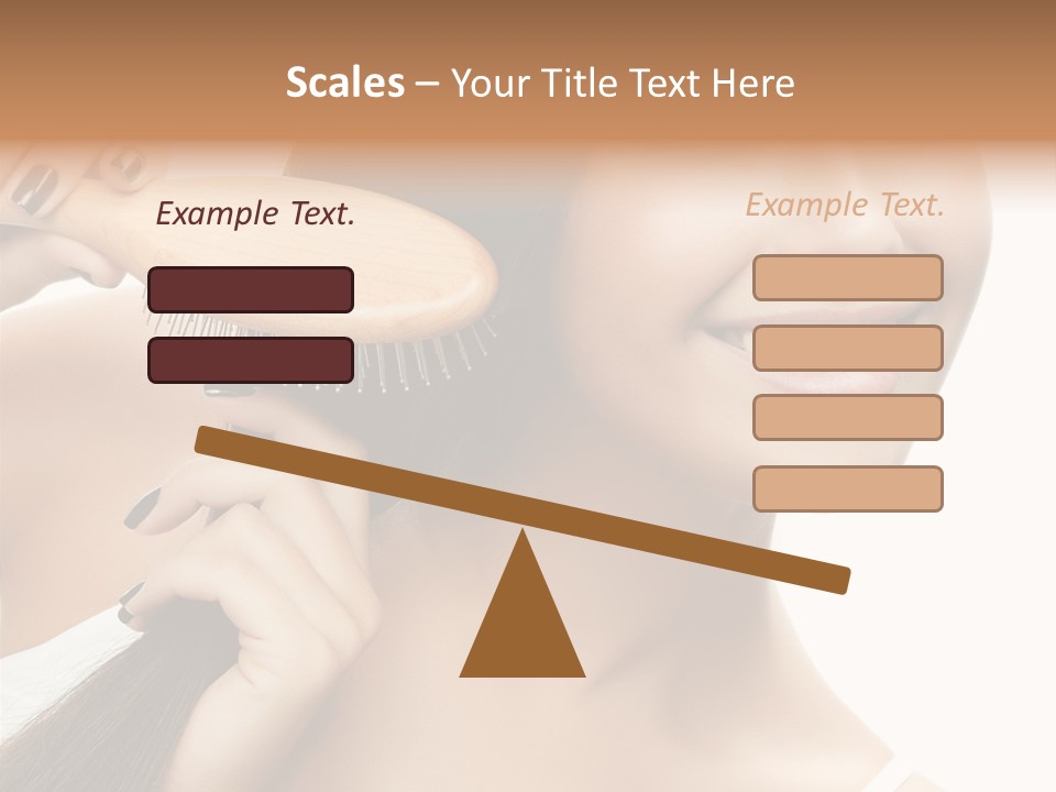 Happiness Hairdo Toothy Smile PowerPoint Template