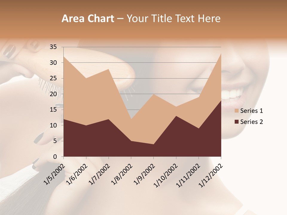 Happiness Hairdo Toothy Smile PowerPoint Template