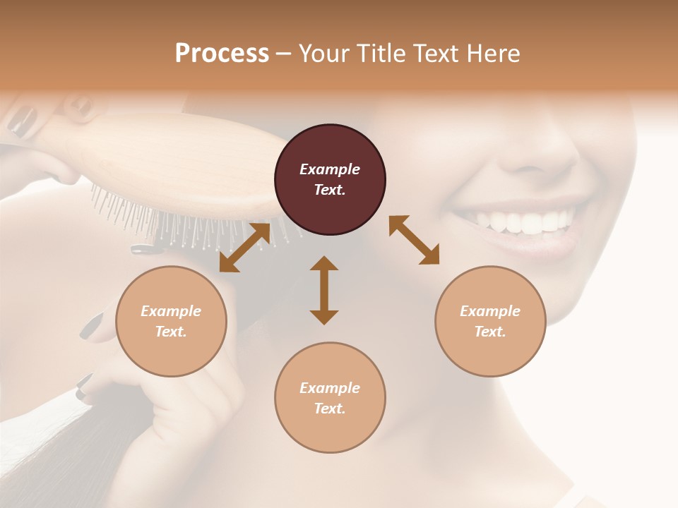 Happiness Hairdo Toothy Smile PowerPoint Template