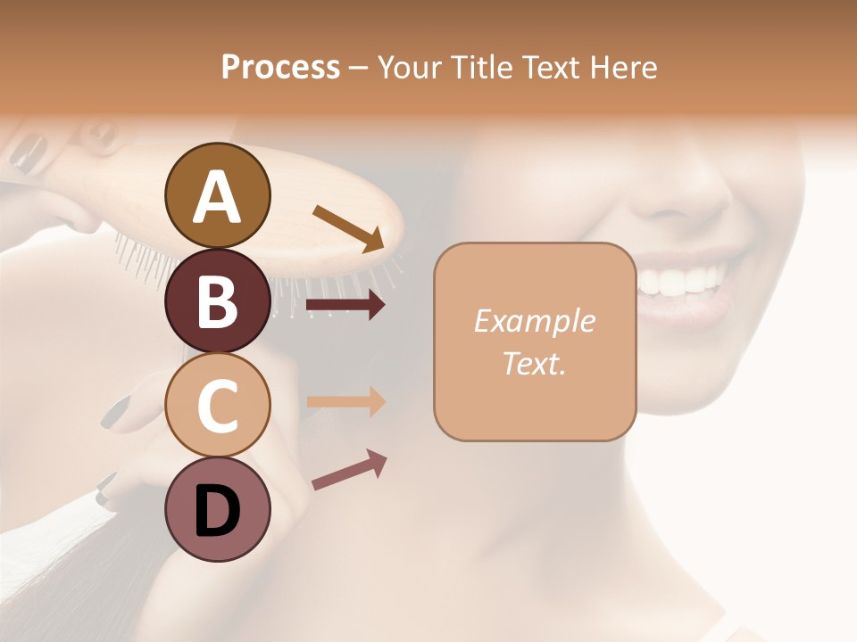 Happiness Hairdo Toothy Smile PowerPoint Template