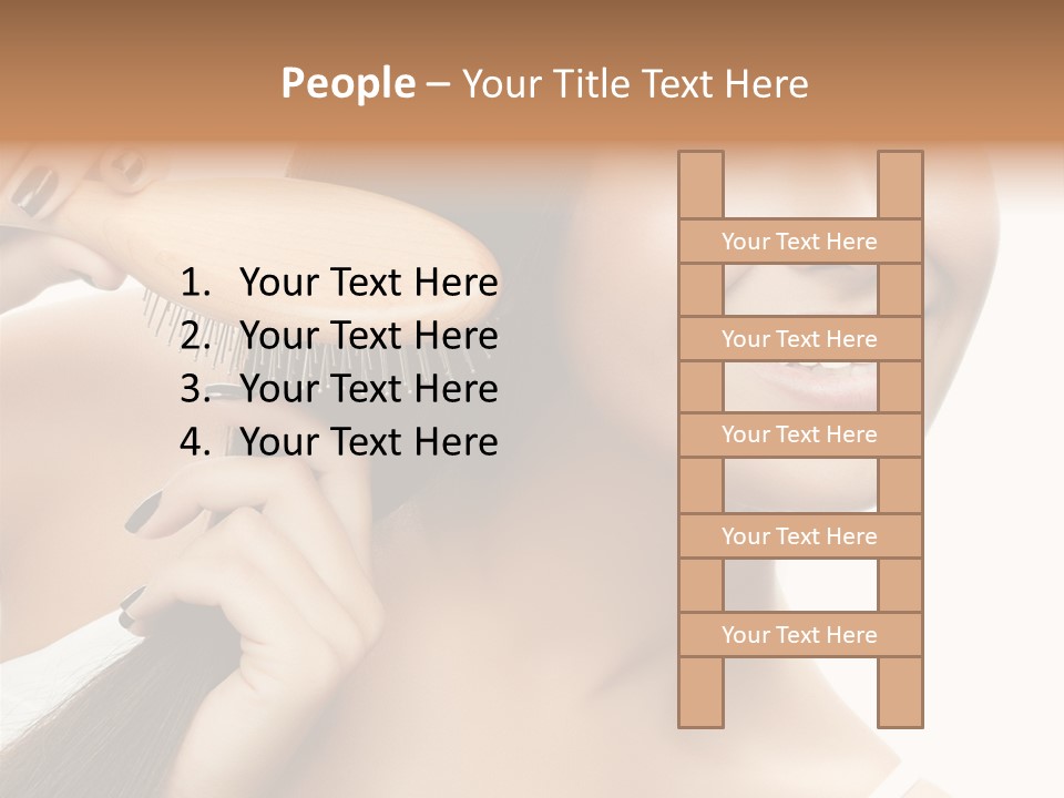 Happiness Hairdo Toothy Smile PowerPoint Template