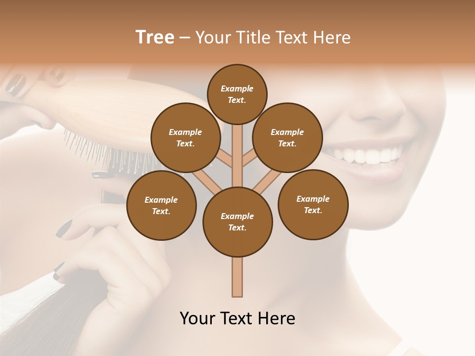 Happiness Hairdo Toothy Smile PowerPoint Template