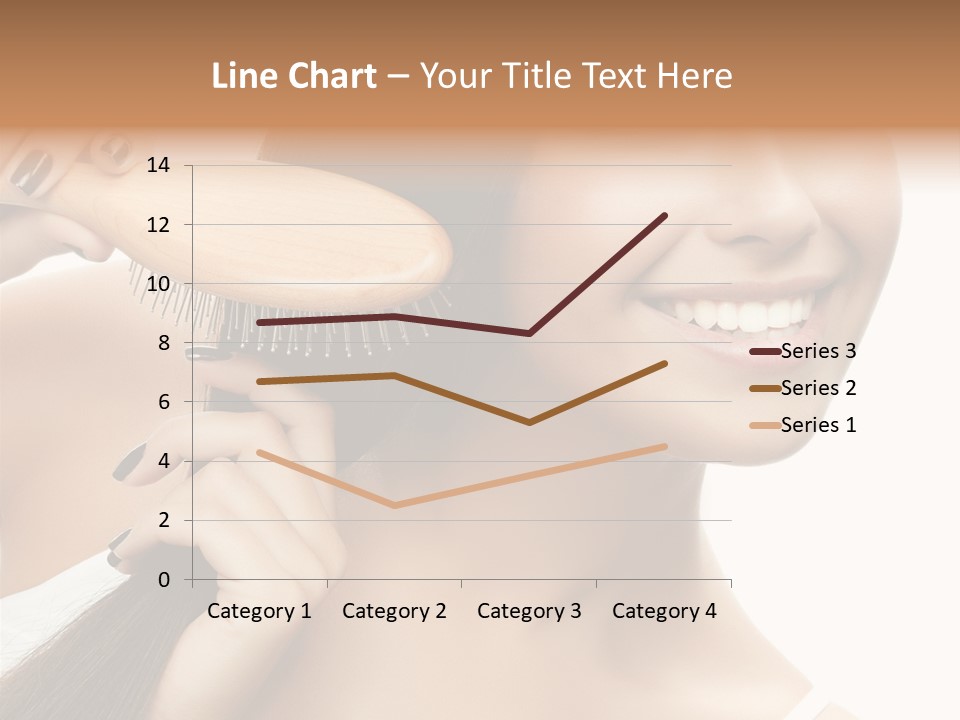 Happiness Hairdo Toothy Smile PowerPoint Template