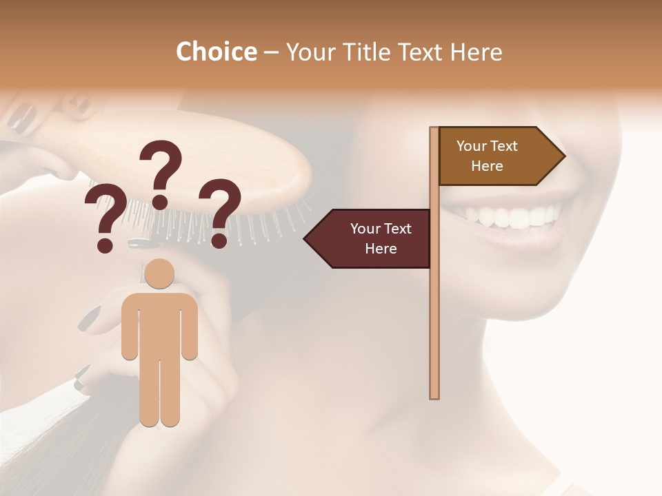 Happiness Hairdo Toothy Smile PowerPoint Template