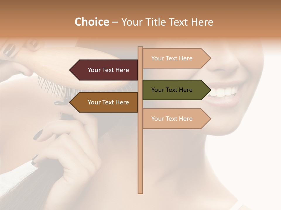 Happiness Hairdo Toothy Smile PowerPoint Template