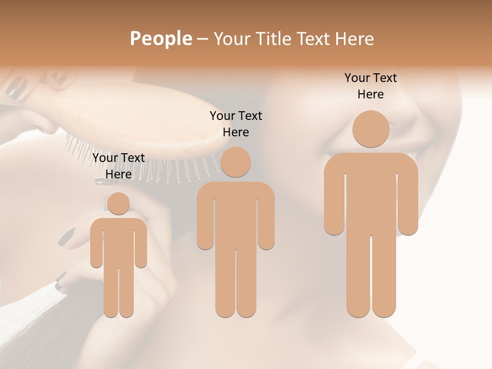 Happiness Hairdo Toothy Smile PowerPoint Template