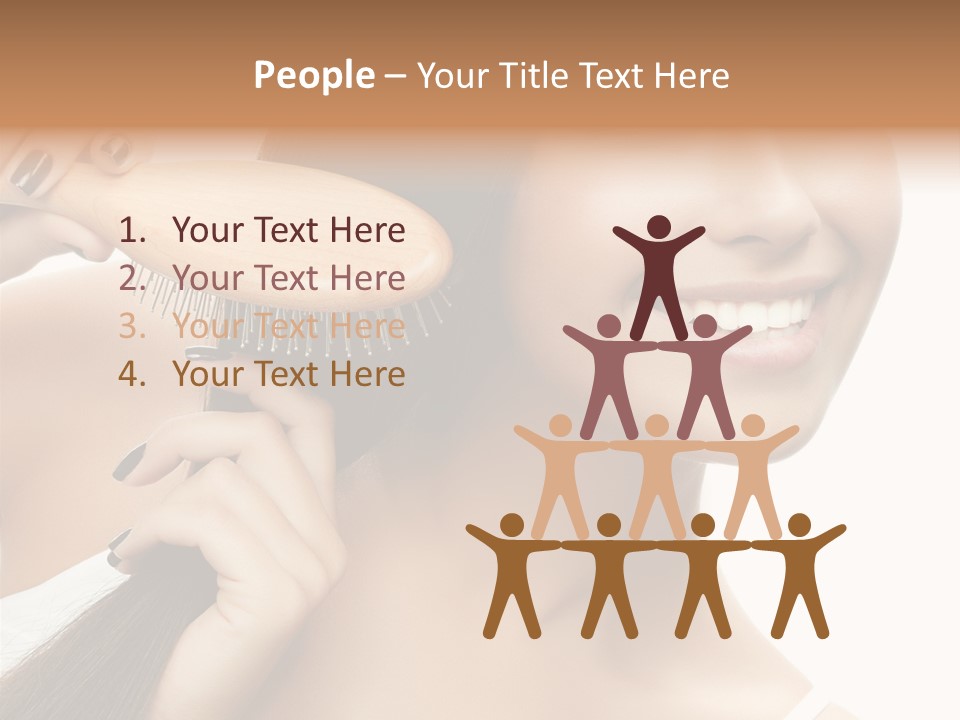 Happiness Hairdo Toothy Smile PowerPoint Template