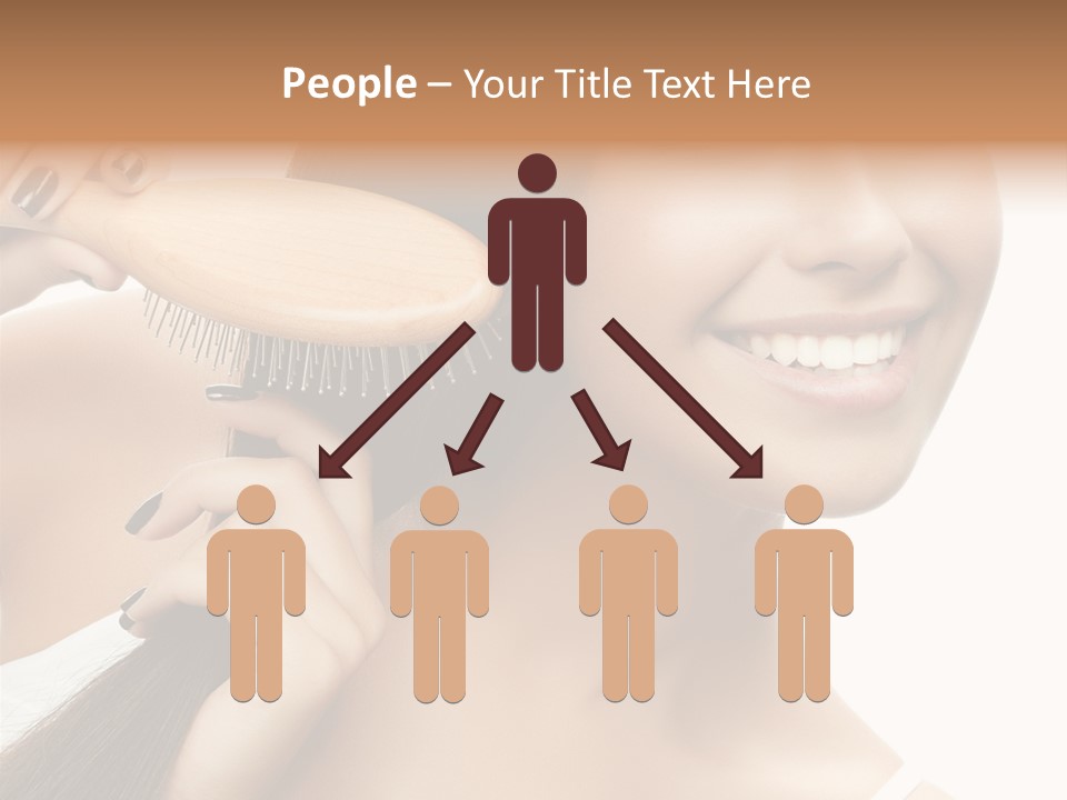 Happiness Hairdo Toothy Smile PowerPoint Template