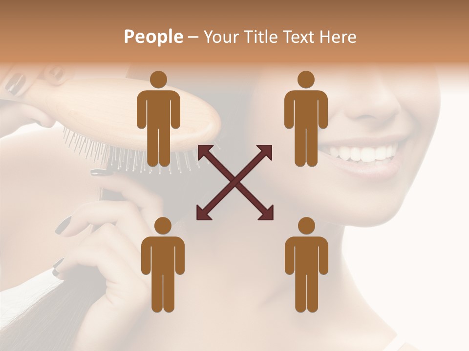 Happiness Hairdo Toothy Smile PowerPoint Template