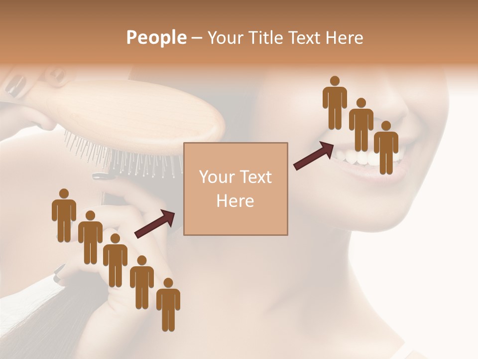 Happiness Hairdo Toothy Smile PowerPoint Template