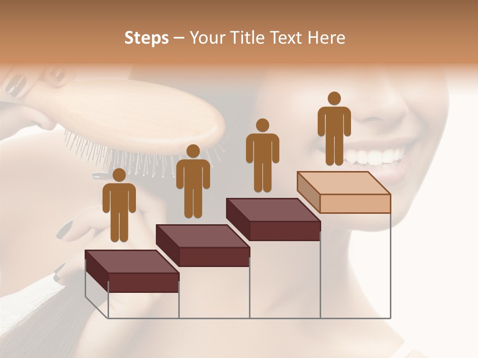 Happiness Hairdo Toothy Smile PowerPoint Template