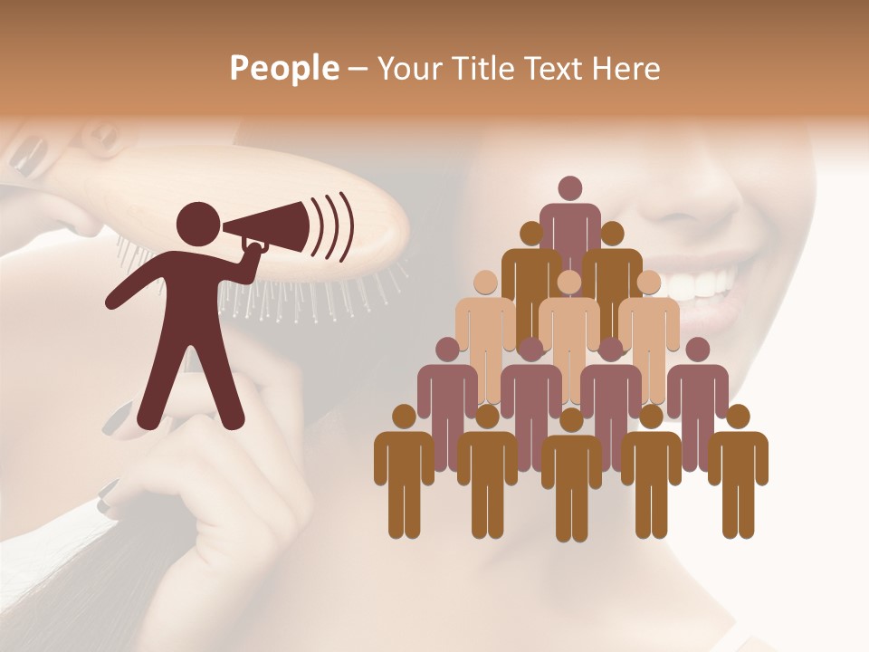 Happiness Hairdo Toothy Smile PowerPoint Template