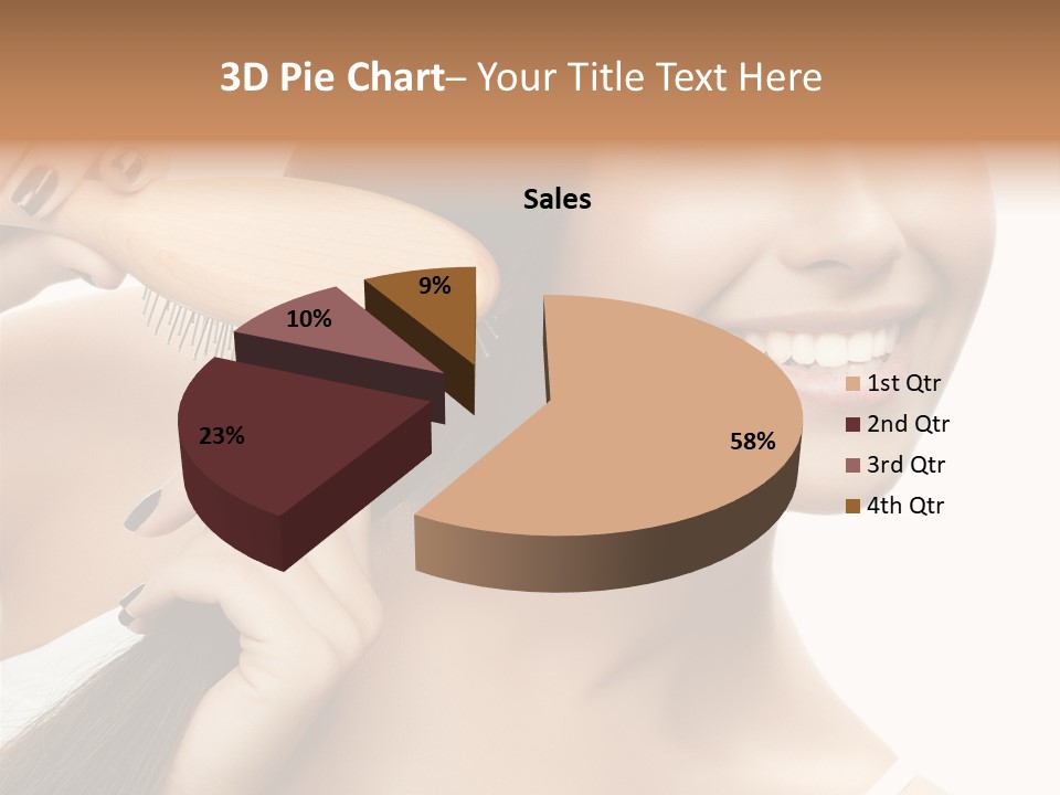 Happiness Hairdo Toothy Smile PowerPoint Template