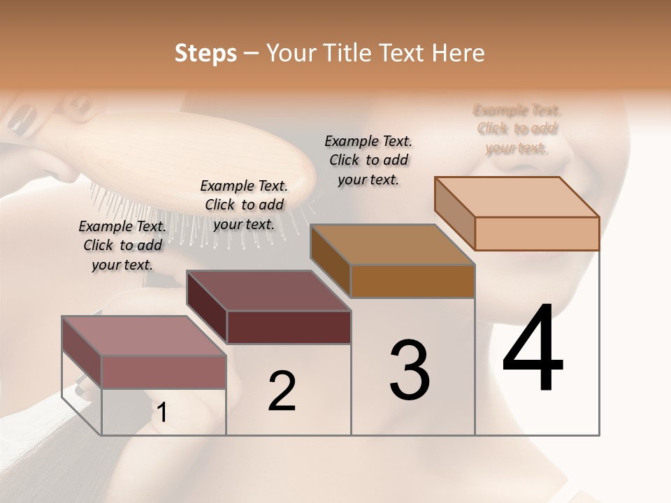 Happiness Hairdo Toothy Smile PowerPoint Template