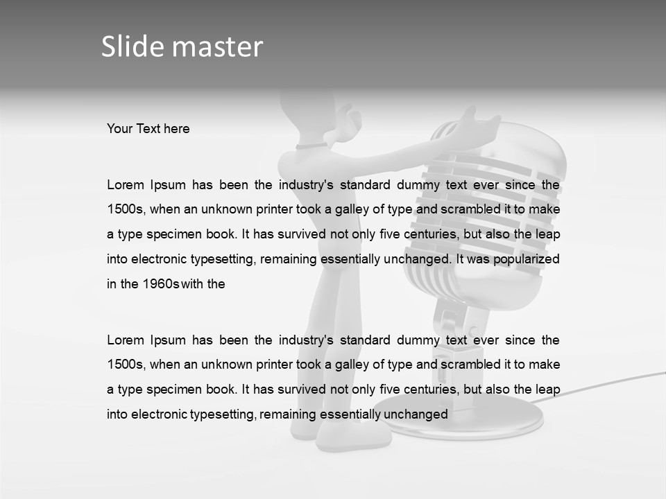 Leader Broadcasting Singing PowerPoint Template