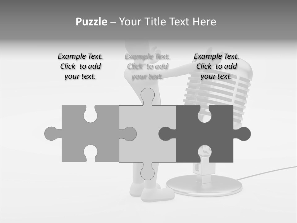 Leader Broadcasting Singing PowerPoint Template