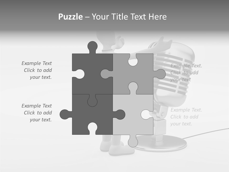 Leader Broadcasting Singing PowerPoint Template