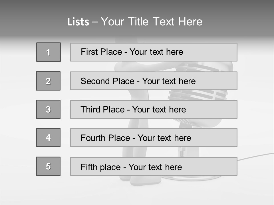 Leader Broadcasting Singing PowerPoint Template