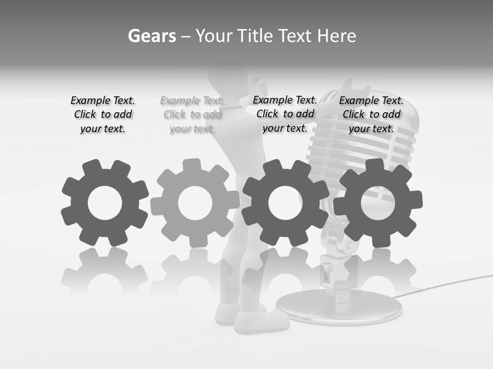 Leader Broadcasting Singing PowerPoint Template