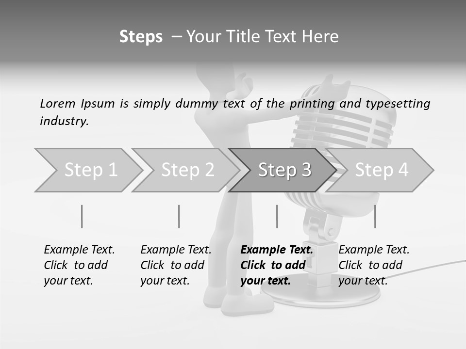 Leader Broadcasting Singing PowerPoint Template