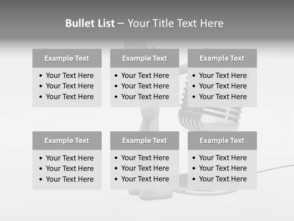 Leader Broadcasting Singing PowerPoint Template