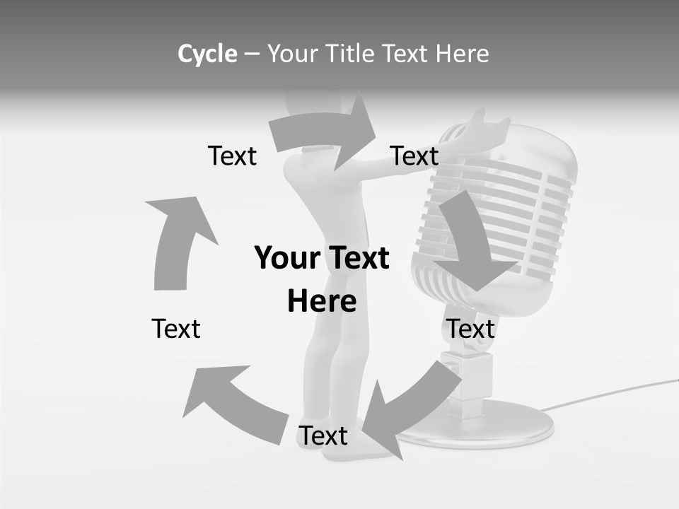 Leader Broadcasting Singing PowerPoint Template