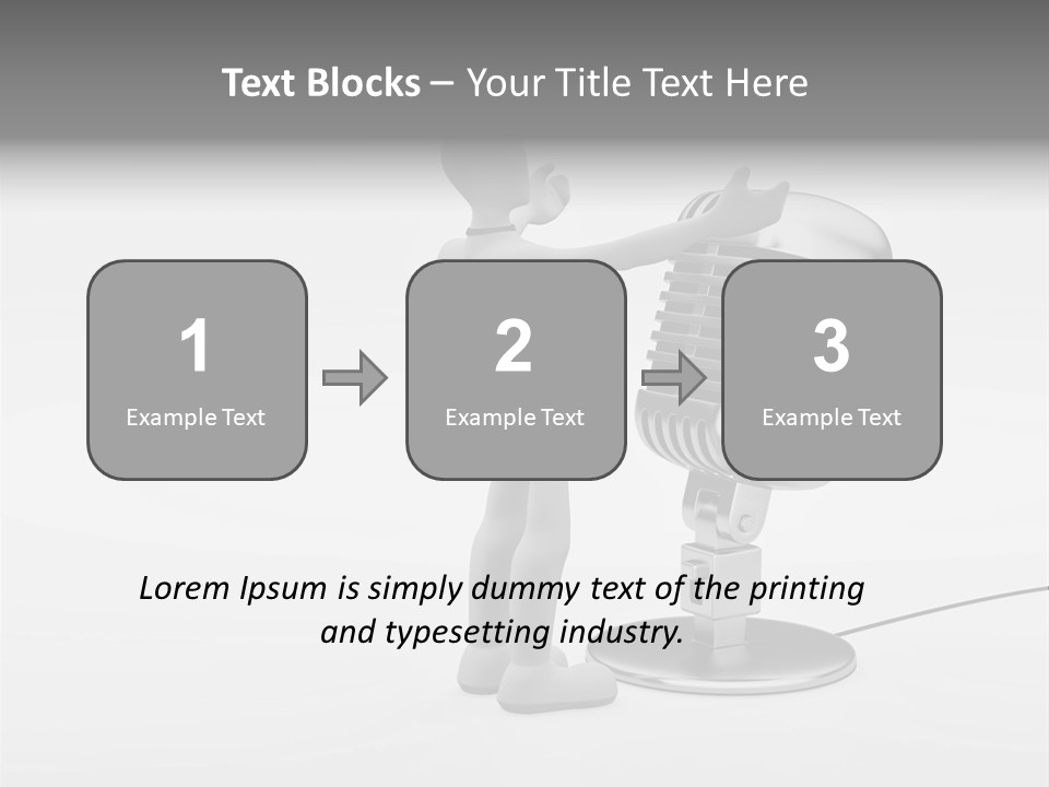 Leader Broadcasting Singing PowerPoint Template