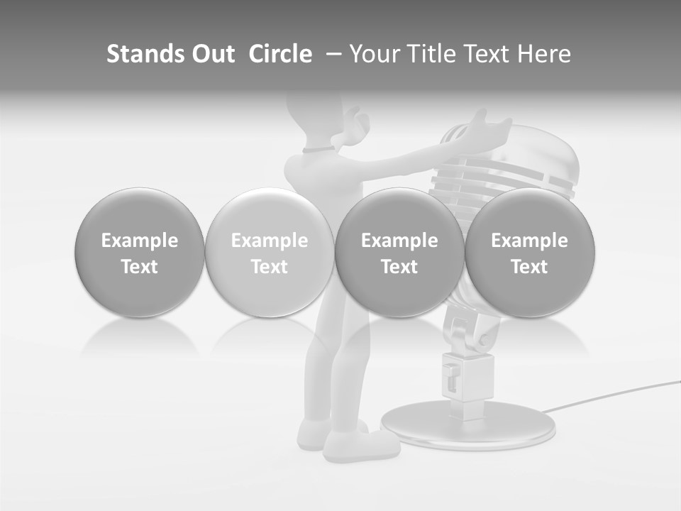 Leader Broadcasting Singing PowerPoint Template