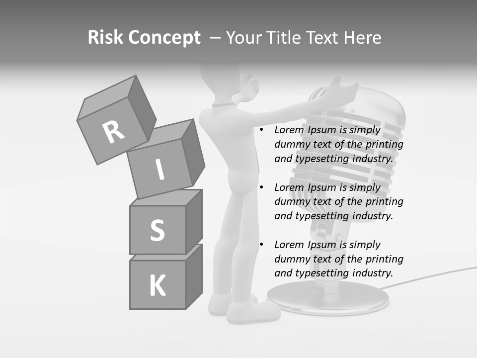 Leader Broadcasting Singing PowerPoint Template