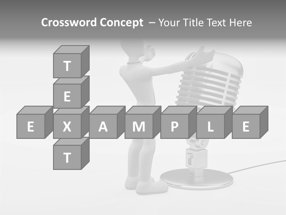 Leader Broadcasting Singing PowerPoint Template