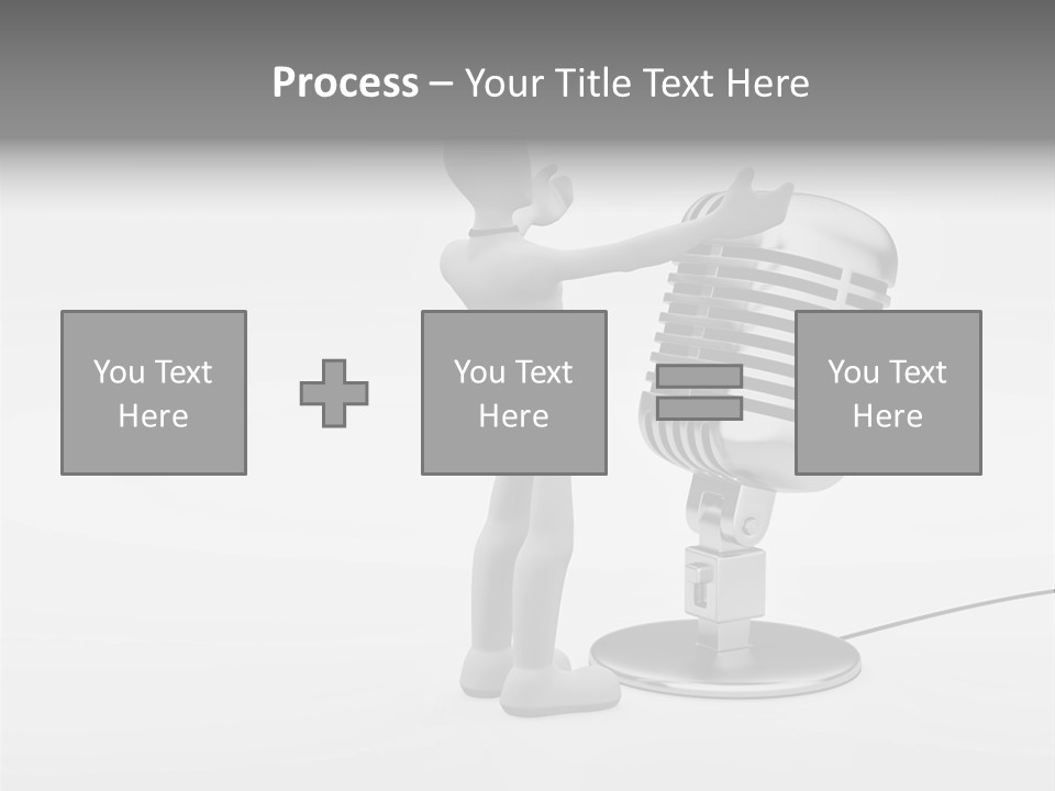 Leader Broadcasting Singing PowerPoint Template