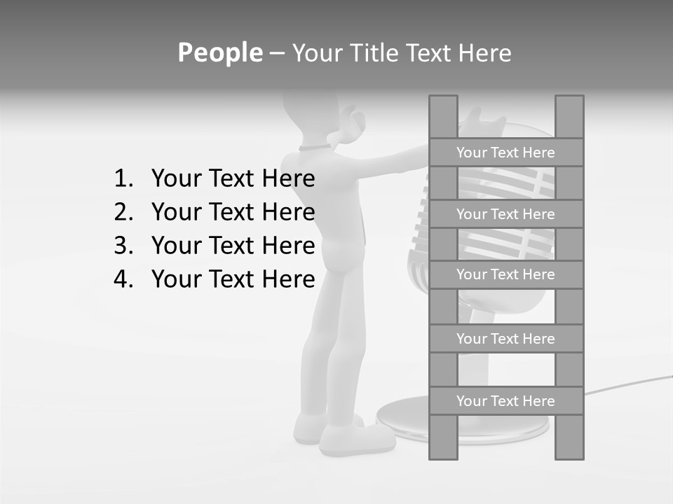 Leader Broadcasting Singing PowerPoint Template