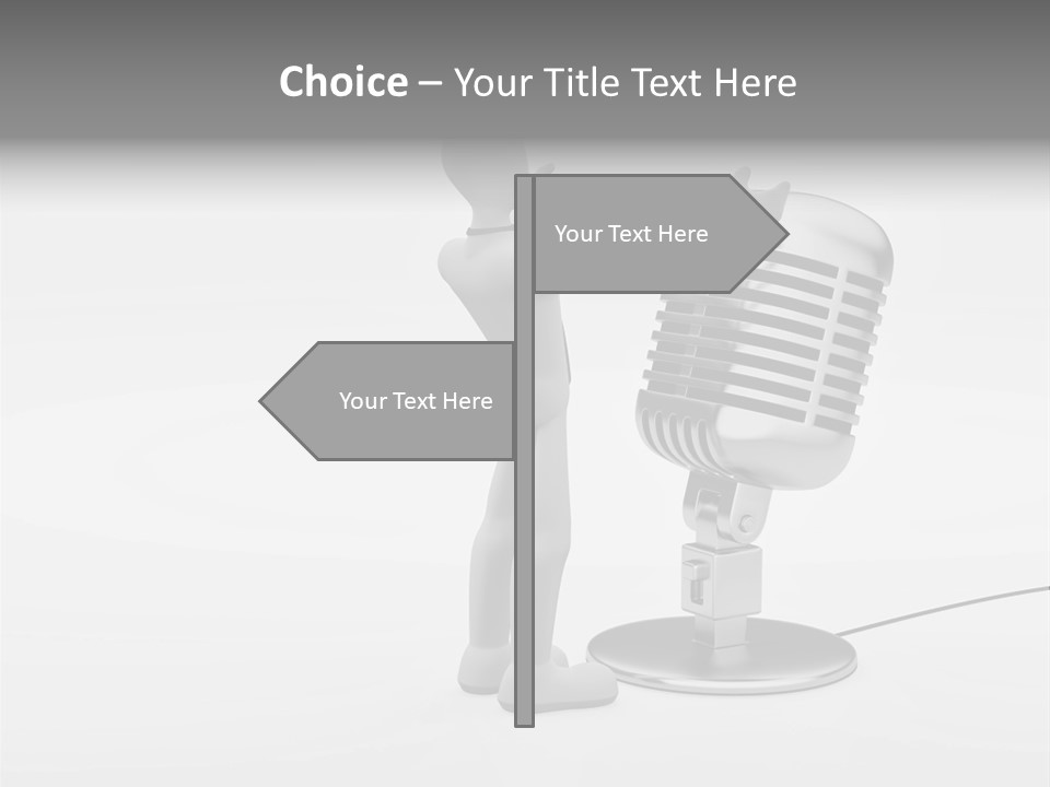 Leader Broadcasting Singing PowerPoint Template