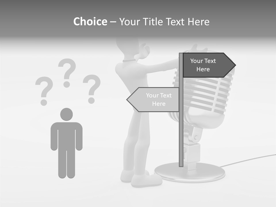 Leader Broadcasting Singing PowerPoint Template