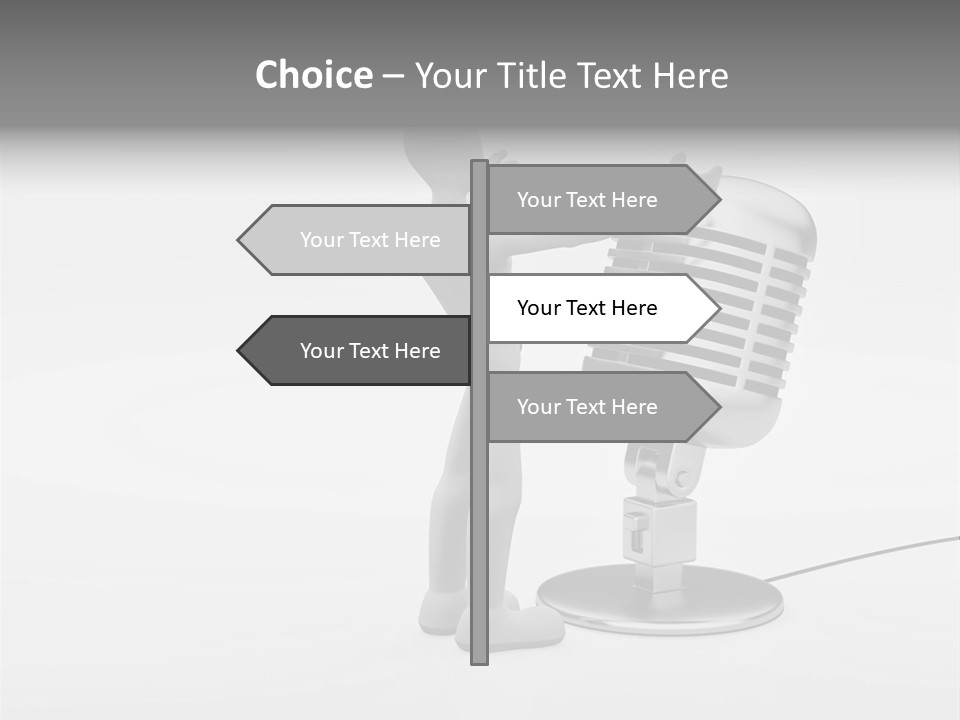 Leader Broadcasting Singing PowerPoint Template