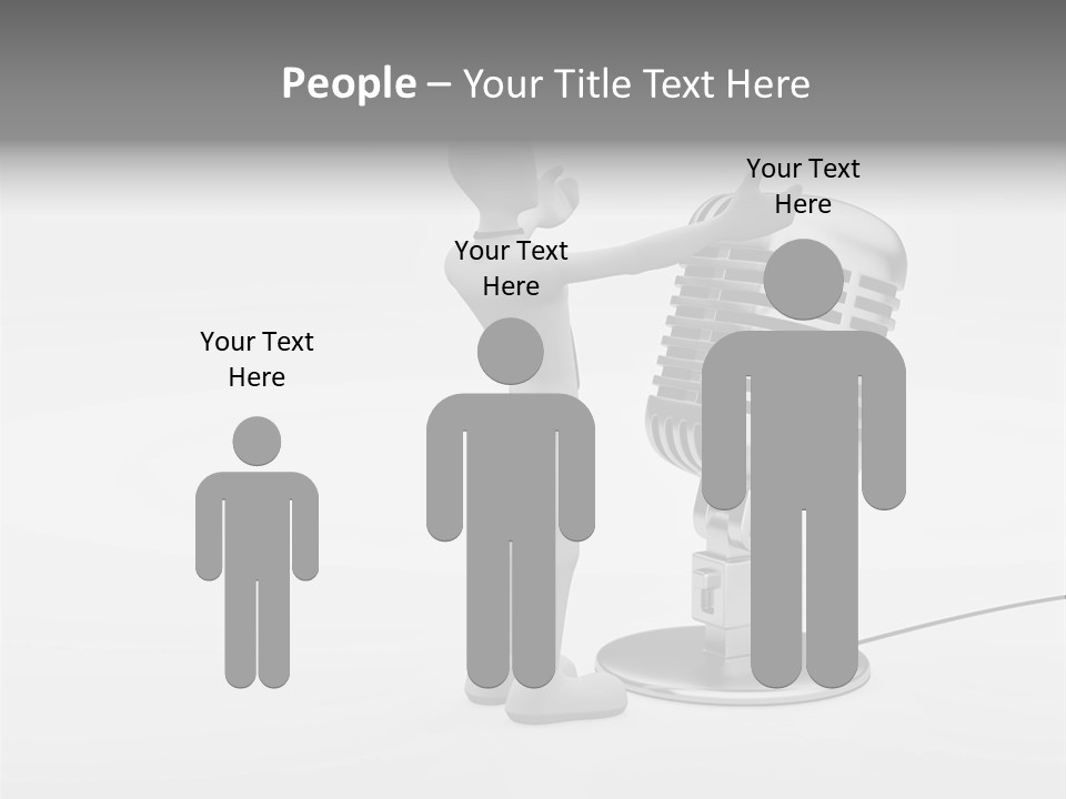 Leader Broadcasting Singing PowerPoint Template