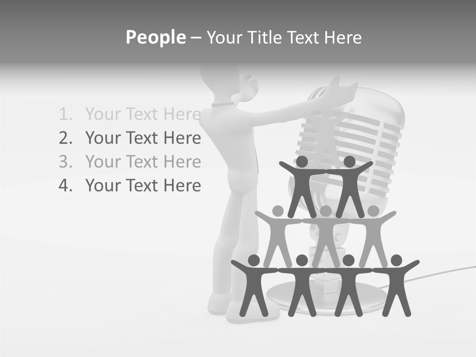 Leader Broadcasting Singing PowerPoint Template