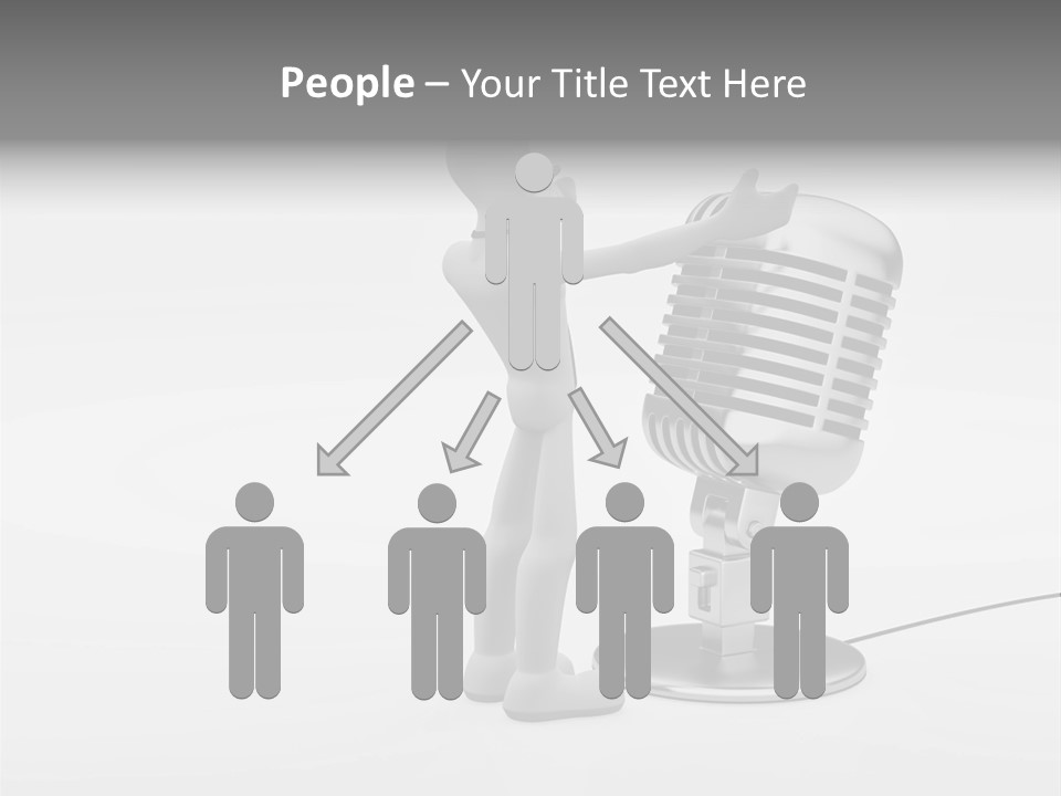 Leader Broadcasting Singing PowerPoint Template