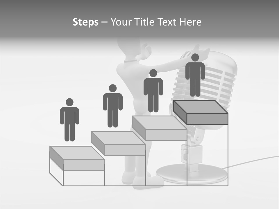 Leader Broadcasting Singing PowerPoint Template