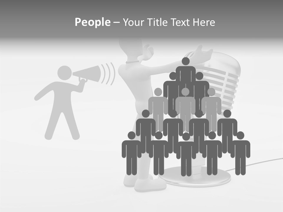 Leader Broadcasting Singing PowerPoint Template