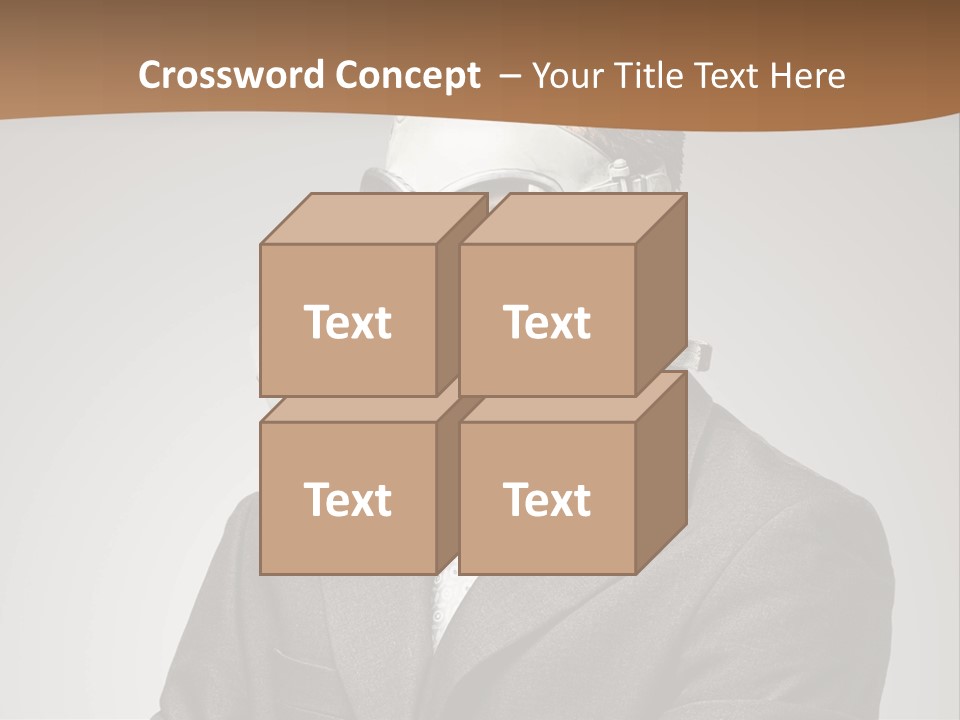 A Man With A Gas Mask On His Face PowerPoint Template
