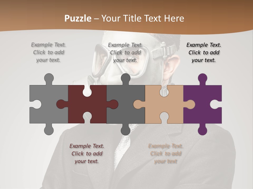 A Man With A Gas Mask On His Face PowerPoint Template